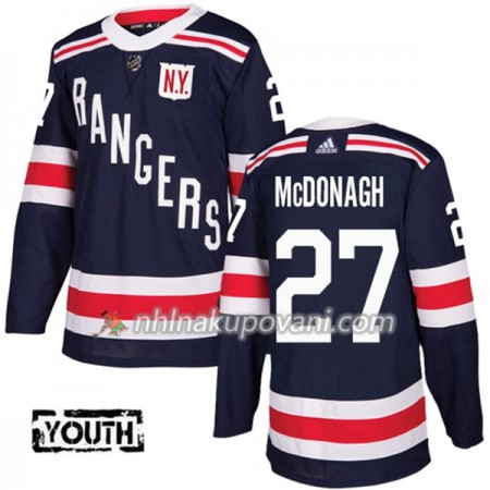 New York Rangers Dresy Ryan McDonagh 27 2018 Winter Classic Adidas Modrá Authentic - Dětské